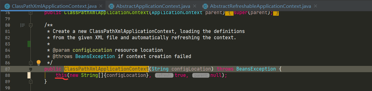 ClassPathXmlApplicationContext-this